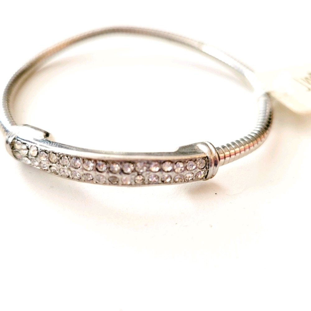 JM silver with faux diamonds bracelet